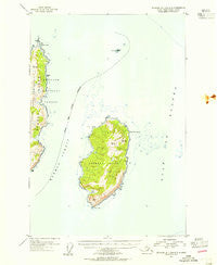 Afognak A-0 and B-0 Alaska Historical topographic map, 1:63360 scale, 15 X 15 Minute, Year 1953