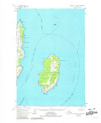Afognak A-0 and B-0 Alaska Historical topographic map, 1:63360 scale, 15 X 15 Minute, Year 1952