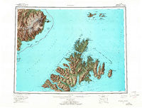 Afognak Alaska Historical topographic map, 1:250000 scale, 1 X 2 Degree, Year 1952