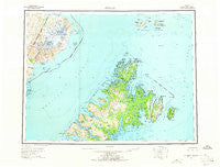 Afognak Alaska Historical topographic map, 1:250000 scale, 1 X 2 Degree, Year 1952