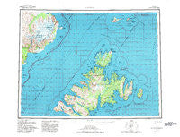 Afognak Alaska Historical topographic map, 1:250000 scale, 1 X 2 Degree, Year 1952