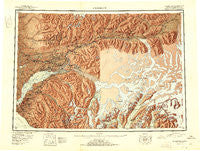 Anchorage Alaska Historical topographic map, 1:250000 scale, 1 X 3 Degree, Year 1951