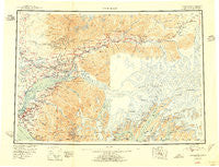 Anchorage Alaska Historical topographic map, 1:250000 scale, 1 X 3 Degree, Year 1951