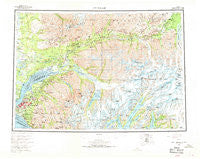 Anchorage Alaska Historical topographic map, 1:250000 scale, 1 X 3 Degree, Year 1962