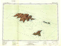 Attu Alaska Historical topographic map, 1:250000 scale, 1 X 2 Degree, Year 1952