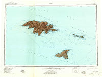 Attu Alaska Historical topographic map, 1:250000 scale, 1 X 2 Degree, Year 1953