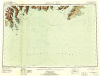 Blying Sound Alaska Historical topographic map, 1:250000 scale, 1 X 3 Degree, Year 1951