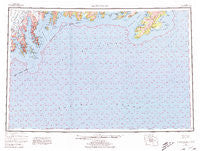 Blying Sound Alaska Historical topographic map, 1:250000 scale, 1 X 3 Degree, Year 1953