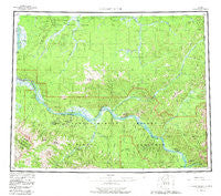 Charley River Alaska Historical topographic map, 1:250000 scale, 1 X 3 Degree, Year 1956
