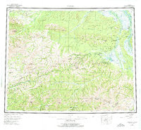 Circle Alaska Historical topographic map, 1:250000 scale, 1 X 3 Degree, Year 1955