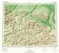 Circle Alaska Historical topographic map, 1:250000 scale, 1 X 3 Degree, Year 1955