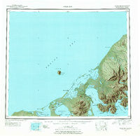 Cold Bay Alaska Historical topographic map, 1:250000 scale, 1 X 2 Degree, Year 1943