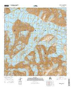 Denali A-1 SW Alaska Current topographic map, 1:25000 scale, 7.5 X 7.5 Minute, Year 2015