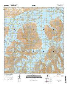 Denali A-2 NE Alaska Current topographic map, 1:25000 scale, 7.5 X 7.5 Minute, Year 2015