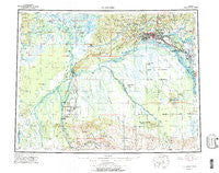 Fairbanks Alaska Historical topographic map, 1:250000 scale, 1 X 3 Degree, Year 1956
