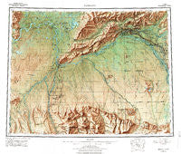 Fairbanks Alaska Historical topographic map, 1:250000 scale, 1 X 3 Degree, Year 1956
