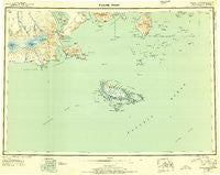 False Pass Alaska Historical topographic map, 1:250000 scale, 1 X 2 Degree, Year 1949