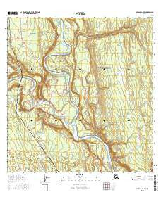Gulkana A-3 SW Alaska Current topographic map, 1:25000 scale, 7.5 X 7.5 Minute, Year 2016