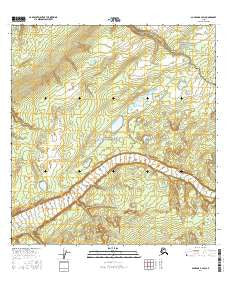 Gulkana B-2 SW Alaska Current topographic map, 1:25000 scale, 7.5 X 7.5 Minute, Year 2016