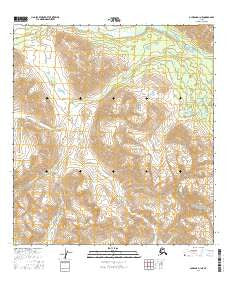 Gulkana D-1 NE Alaska Current topographic map, 1:25000 scale, 7.5 X 7.5 Minute, Year 2016