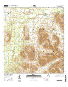 Gulkana D-1 NW Alaska Current topographic map, 1:25000 scale, 7.5 X 7.5 Minute, Year 2016