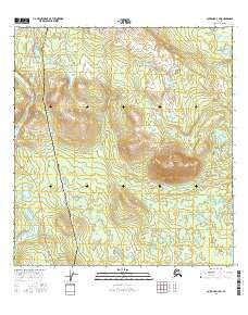Gulkana D-3 SW Alaska Current topographic map, 1:25000 scale, 7.5 X 7.5 Minute, Year 2016