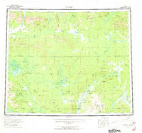 Hughes Alaska Historical topographic map, 1:250000 scale, 1 X 3 Degree, Year 1956