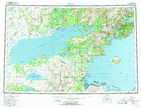 Iliamna Alaska Historical topographic map, 1:250000 scale, 1 X 3 Degree, Year 1957