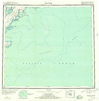 Kaguyak Alaska Historical topographic map, 1:250000 scale, 1 X 2 Degree, Year 1951