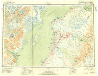 Kenai Alaska Historical topographic map, 1:250000 scale, 1 X 3 Degree, Year 1944