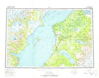 Kenai Alaska Historical topographic map, 1:250000 scale, 1 X 3 Degree, Year 1958