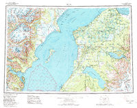 Kenai Alaska Historical topographic map, 1:250000 scale, 1 X 3 Degree, Year 1958