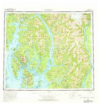 Ketchikan Alaska Historical topographic map, 1:250000 scale, 1 X 2 Degree, Year 1955