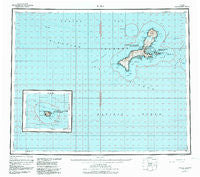 Kiska Alaska Historical topographic map, 1:250000 scale, 1 X 2 Degree, Year 1951