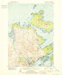 Kodiak D-2 Alaska Historical topographic map, 1:63360 scale, 15 X 15 Minute, Year 1951
