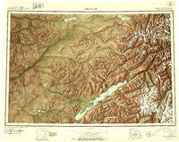 Lake Clark Alaska Historical topographic map, 1:250000 scale, 1 X 3 Degree, Year 1946
