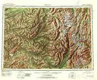 Lime Hills Alaska Historical topographic map, 1:250000 scale, 1 X 3 Degree, Year 1951