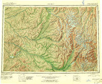 Lime Hills Alaska Historical topographic map, 1:250000 scale, 1 X 3 Degree, Year 1951