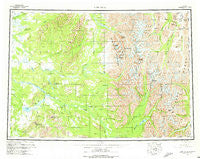 Lime Hills Alaska Historical topographic map, 1:250000 scale, 1 X 3 Degree, Year 1958