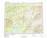 Livengood Alaska Historical topographic map, 1:250000 scale, 1 X 3 Degree, Year 1956