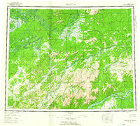 Melozitna Alaska Historical topographic map, 1:250000 scale, 1 X 3 Degree, Year 1956