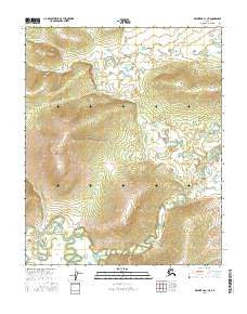 Melozitna C-1 NE Alaska Current topographic map, 1:25000 scale, 7.5 X 7.5 Minute, Year 2016