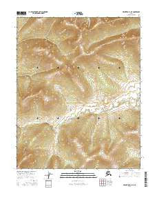 Melozitna D-1 NE Alaska Current topographic map, 1:25000 scale, 7.5 X 7.5 Minute, Year 2016