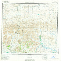 Misheguk Mountain Alaska Historical topographic map, 1:250000 scale, 1 X 3 Degree, Year 1956