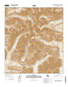 Misheguk Mountain B-3 SW Alaska Current topographic map, 1:25000 scale, 7.5 X 7.5 Minute, Year 2015