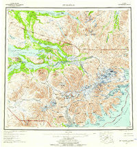 Mt Katmai Alaska Historical topographic map, 1:250000 scale, 1 X 2 Degree, Year 1951