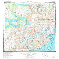 Mt Katmai Alaska Historical topographic map, 1:250000 scale, 1 X 2 Degree, Year 1951