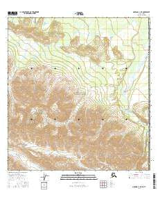 Nabesna A-1 NE Alaska Current topographic map, 1:25000 scale, 7.5 X 7.5 Minute, Year 2016