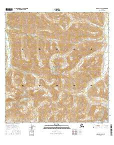 Nabesna A-2 NE Alaska Current topographic map, 1:25000 scale, 7.5 X 7.5 Minute, Year 2016