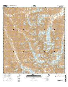 Nabesna A-4 NE Alaska Current topographic map, 1:25000 scale, 7.5 X 7.5 Minute, Year 2016